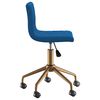vidaXL Eetkamerstoelen draaibaar 2 st fluweel blauw