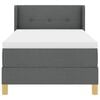 vidaXL Boxspringbed met matras Donkergrijs 80 x 200 cm Stof