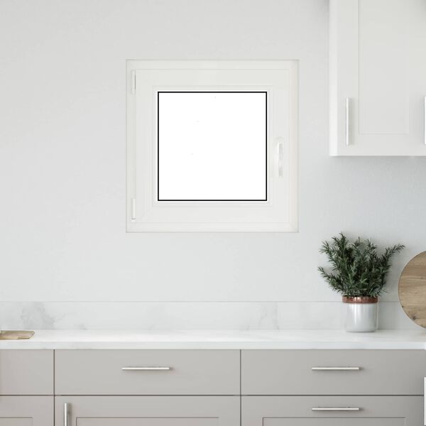 Kelderraam RISOR Wit 50 x 50 cm PVC en glas