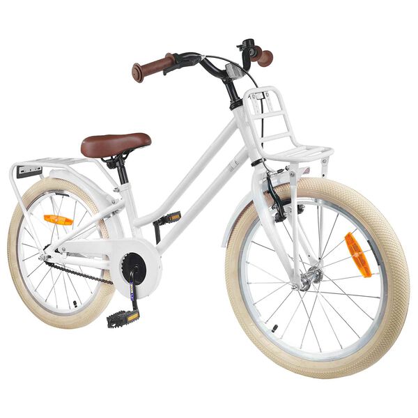 vidaXL Kinderfiets 18 Inch voor 5-7 jaar Wit
