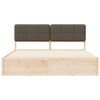 vidaXL Bedframe met Gevoerd Hoofdgedeelte Taupe 200 x 200 cm
