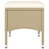 vidaXL 5-delige Bistroset poly rattan en gehard glas beige