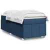 vidaXL Boxspring met matras stof blauw 80x200 cm