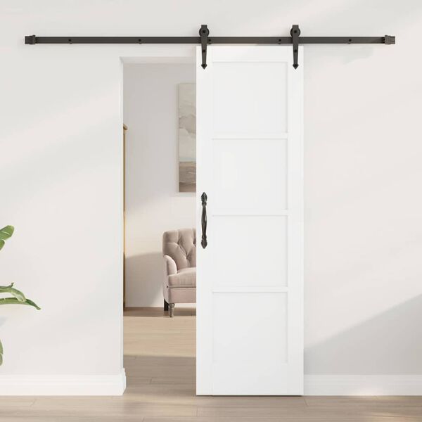 vidaXL Schuifdeur ORKDAL Wit 61 x 198,5 cm Massief grenenhout