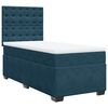 vidaXL Boxspring met matras fluweel blauw 90x200 cm
