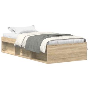 vidaXL Bedframe sonoma eikenkleurig 75x190 cm
