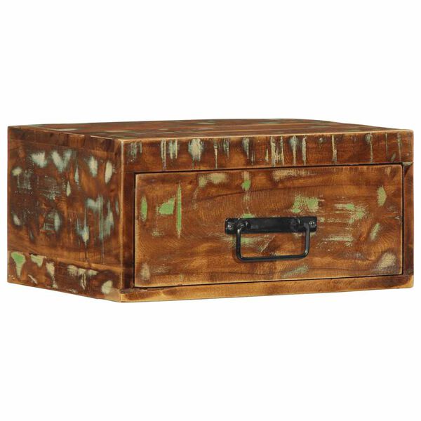 vidaXL Nachtkastjes 2 st wandgemonteerd massief gerecycled hout