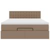 vidaXL Ottoman bed met matras 140x190cm kunstleer cappuccinokleurig