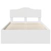 vidaXL Bedframe met hoofdeinde Wit 120 x 190 cm Massief grenenhout