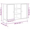 vidaXL Dressoir 100x35x70 cm bewerkt hout sonoma eikenkleurig