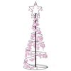vidaXL LED-kerstboom met kerstballen 80 LEDs warm wit 120 cm