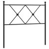 vidaXL Vervangend hoofdbord 90 cm metaal zwart
