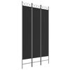 vidaXL Kamerscherm met 3 panelen 120x220 cm stof zwart