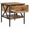 vidaXL Nachtkastje met lade 2 pcs Oud hout 40 x 42 x 45 cm