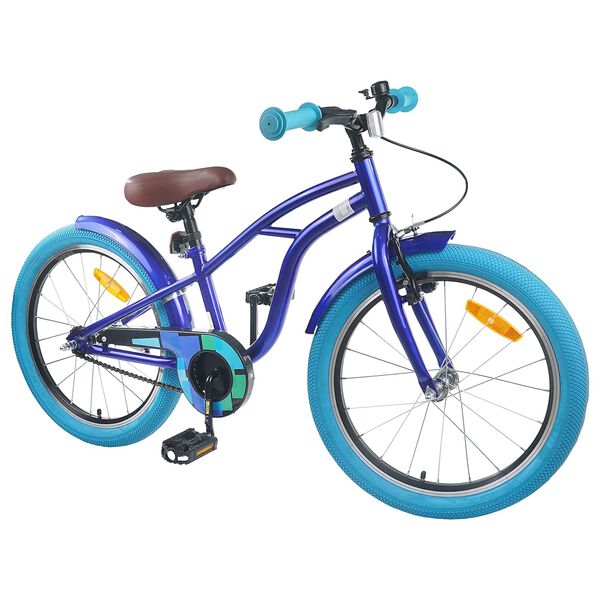 vidaXL Kinderfiets 18 Inch voor 5-7 jaar Donkerblauw
