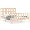 vidaXL Bedframe met hoofdbord massief hout