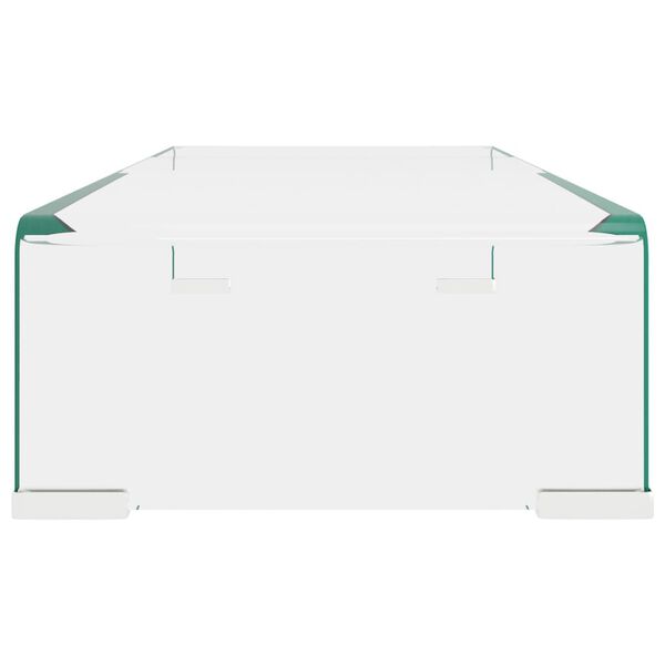 vidaXL TV-meubel/monitorverhoger transparant 60x25x11 cm glas