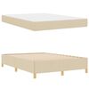 vidaXL Bedframe met matras Cr&egrave;me 140 x 190 cm Stof