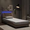 vidaXL Bedframe met LED zonder matras "Hvar" cappuccino 90x190 cm