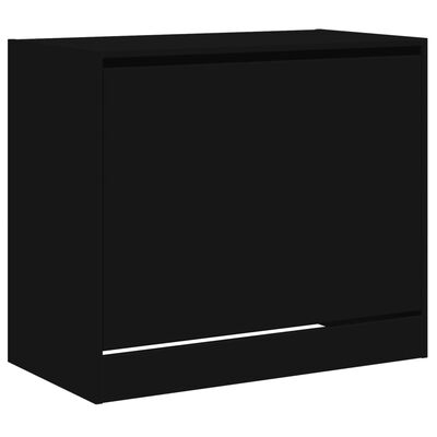 vidaXL Schoenenkast 80x42x69 cm bewerkt hout zwart