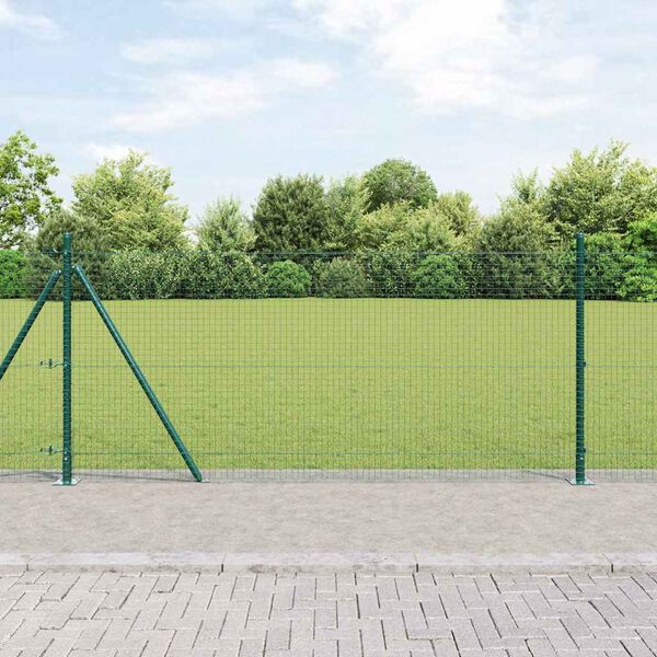 vidaXL Afrasteringspaal Groen 25 x 0,8 m (25 x 25 mm gaas)