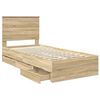 vidaXL Bedframe met lade Sonoma Eiken 90 x 190 cm Ingenieurshout