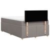 vidaXL Boxspring met matras stof taupe 120x190 cm