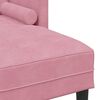 vidaXL Bankstel met kussen 2 pcs Roze Polyester