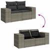 vidaXL 6-delige Loungeset met kussens poly rattan acacia grijs