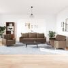 vidaXL 3-delige Loungeset stof bruin