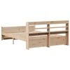 vidaXL Bedframe met hoofdbord massief grenenhout 140x190 cm
