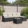 vidaXL Tuin Sofa Set met opslag 6 pcs Bruin poly rattan