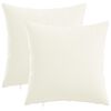 vidaXL Plaid kussen 2 st HEERLEN Wit 50 x 50 cm Stof