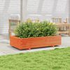 vidaXL Plantenbak 110x60x26,5 cm massief grenenhout wasbruin