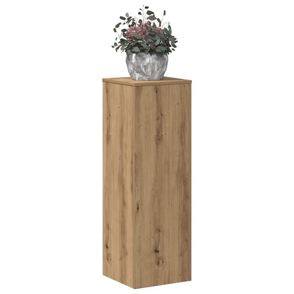 vidaXL Plantenstandaard 33x33x100 cm bewerkt hout artisanaal eiken