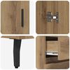 vidaXL Hoge kast met lade 2 pcs Artisan Eiken Bewerkt hout