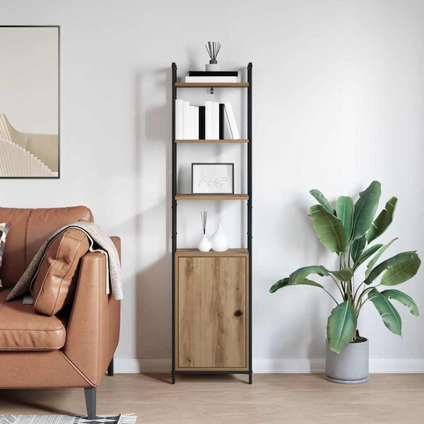 vidaXL Boekenkast Artisan Eiken 40 x 24 x 161 cm Bewerkt hout