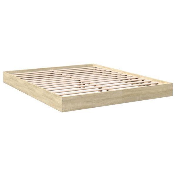 vidaXL Bedframe zonder matras hout sonoma eikenkleurig 160x200 cm