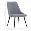 vidaXL Eetkamerstoelen 4 st stof lichtgrijs