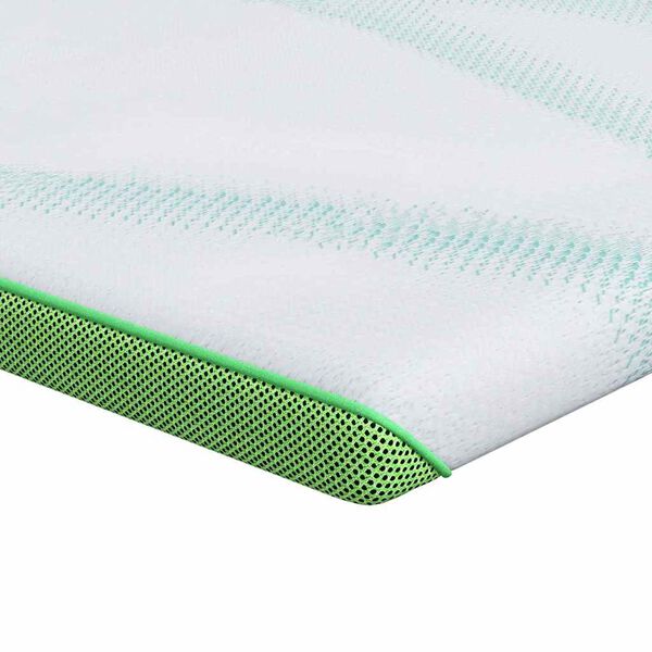 vidaXL matrastopper Wit en Groen 70 x 200 cm Jacquard Stof
