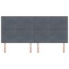 vidaXL Hoofdbord met hoofdeinde Donkergrijs 200 cm Nep Leer