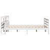 vidaXL Bedframe met hoofdbord massief grenenhout wit 150x200 cm