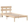 vidaXL Bedframe met hoofdeinde Bruin 90 x 190 cm Massief grenenhout