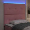 vidaXL LED Hoofdbord met LED-striplichten Roze 90 cm Polyester