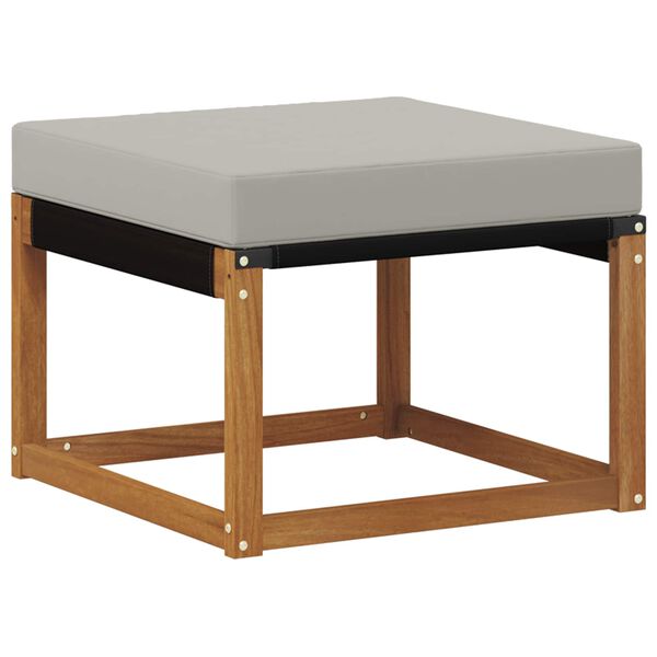 vidaXL Buiten Voetenbank Massief acaciahout en Textilene Stof Naturel