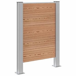 vidaXL Afvalbak Schutting Bruin 85 x 12 x 115 cm Aluminium en WPC