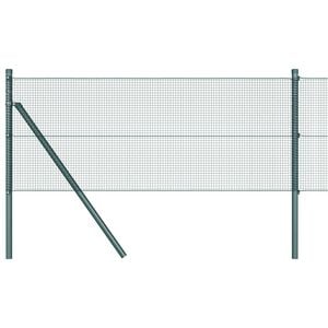 vidaXL gelast draadhek met grondbevestiging 10 x 0,6 m Groen Mesh