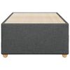 vidaXL Bedframe zonder matras, donkergrijs, eenpersoonsstof