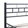 vidaXL Bedframe staal zwart 140x200 cm