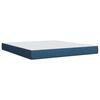 vidaXL Boxspring met matras stof blauw 180x200 cm